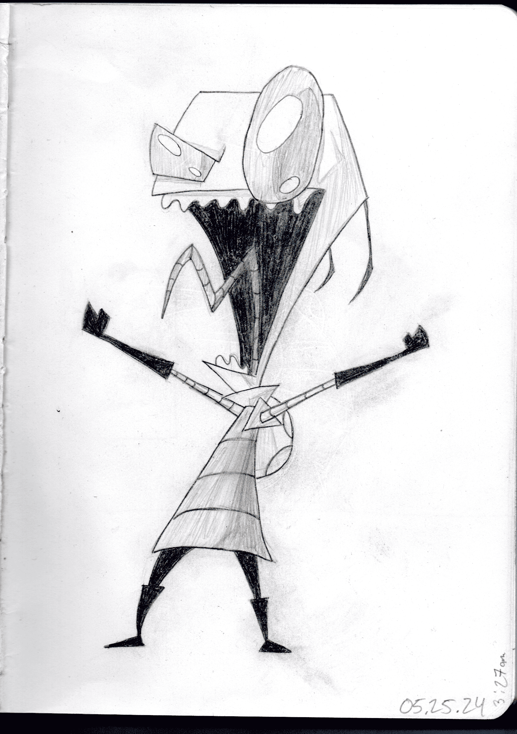 drawing of Invader Zim